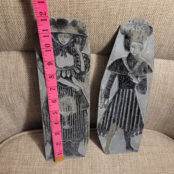 Antique Metal Printing Church Door Finger Plates Set of 2 Signed Medieval 15th C - Picture 2 of 9